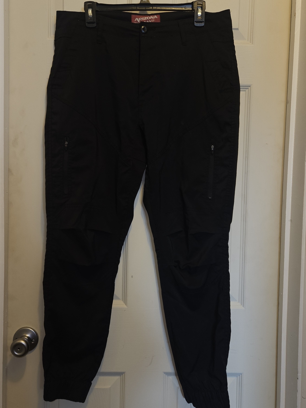 Arizona Jean Company Black Men's Jogger Pants with Zippered Pockets